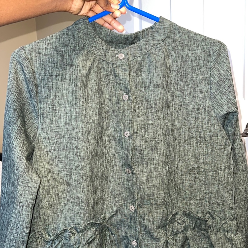 Unbranded green flay mini dress. US 6.